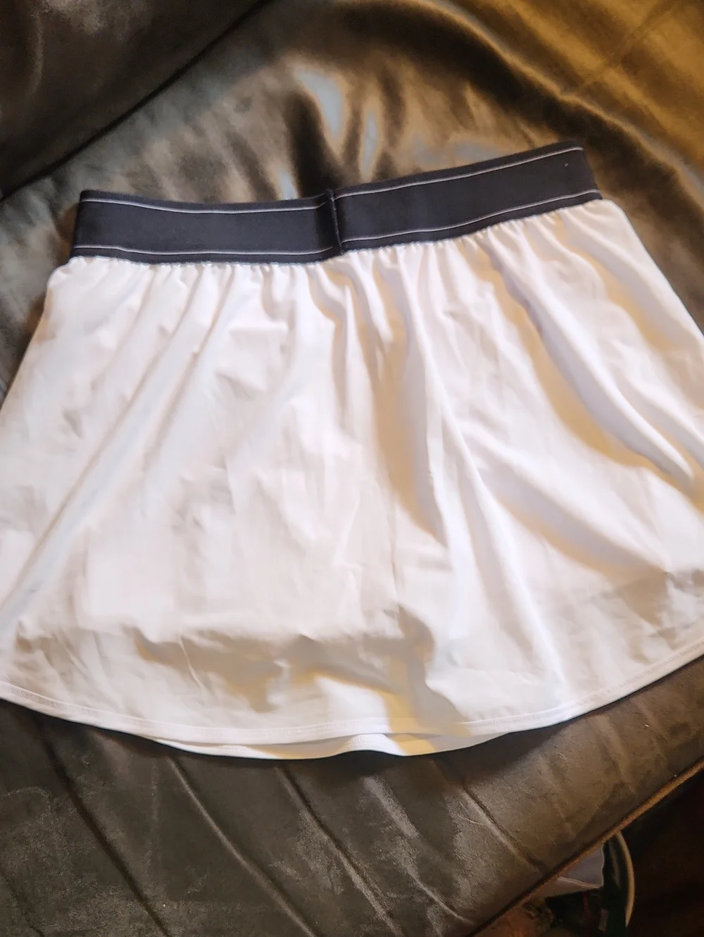 ALO Yoga White Skort with Black Waistband
